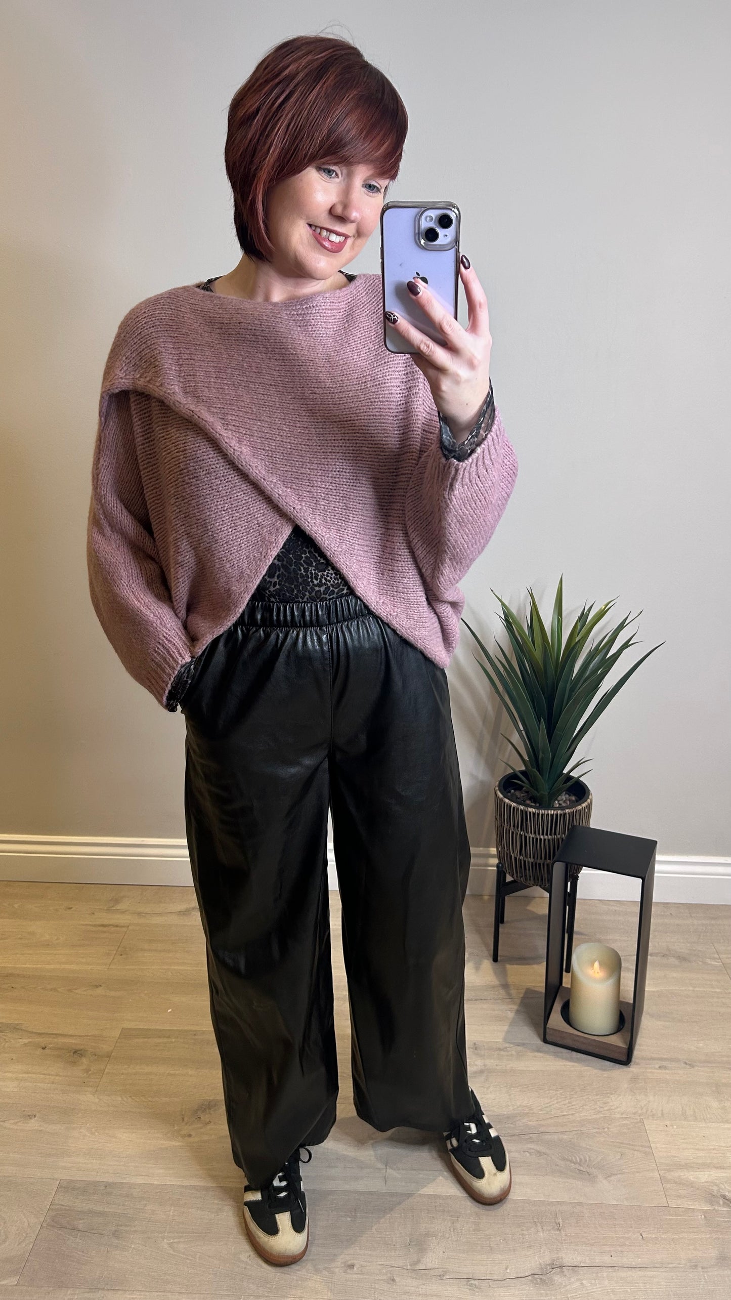 Crossover Knit- Mauve