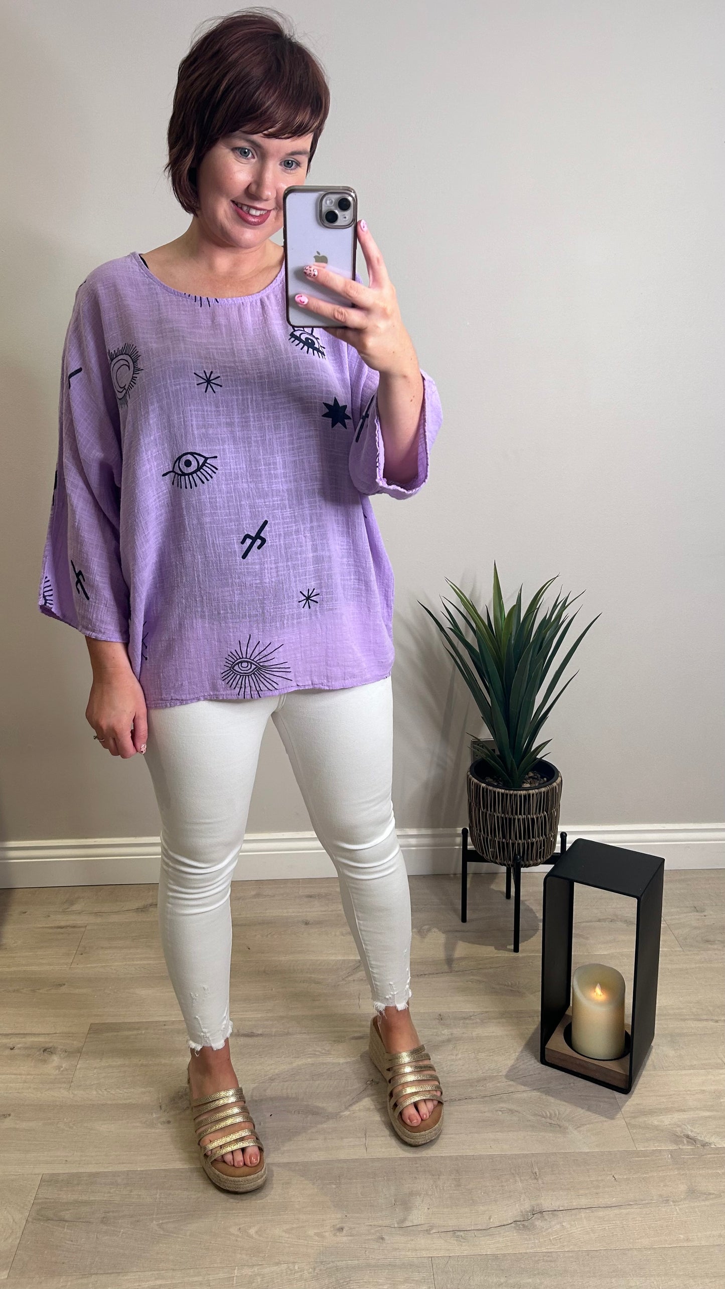 Mystical Nights Cotton Top - Lilac