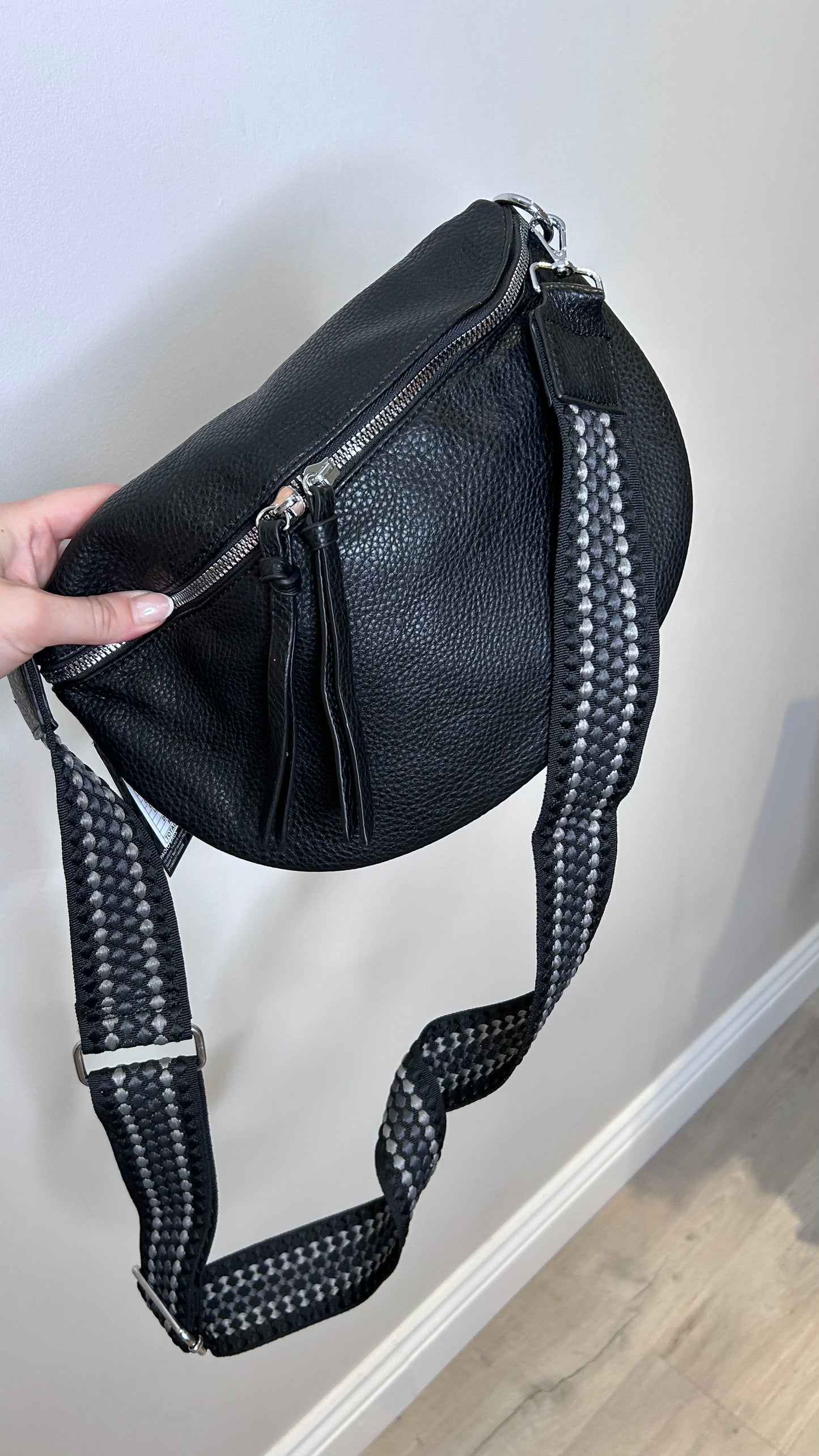 PU Sling Bag- Black