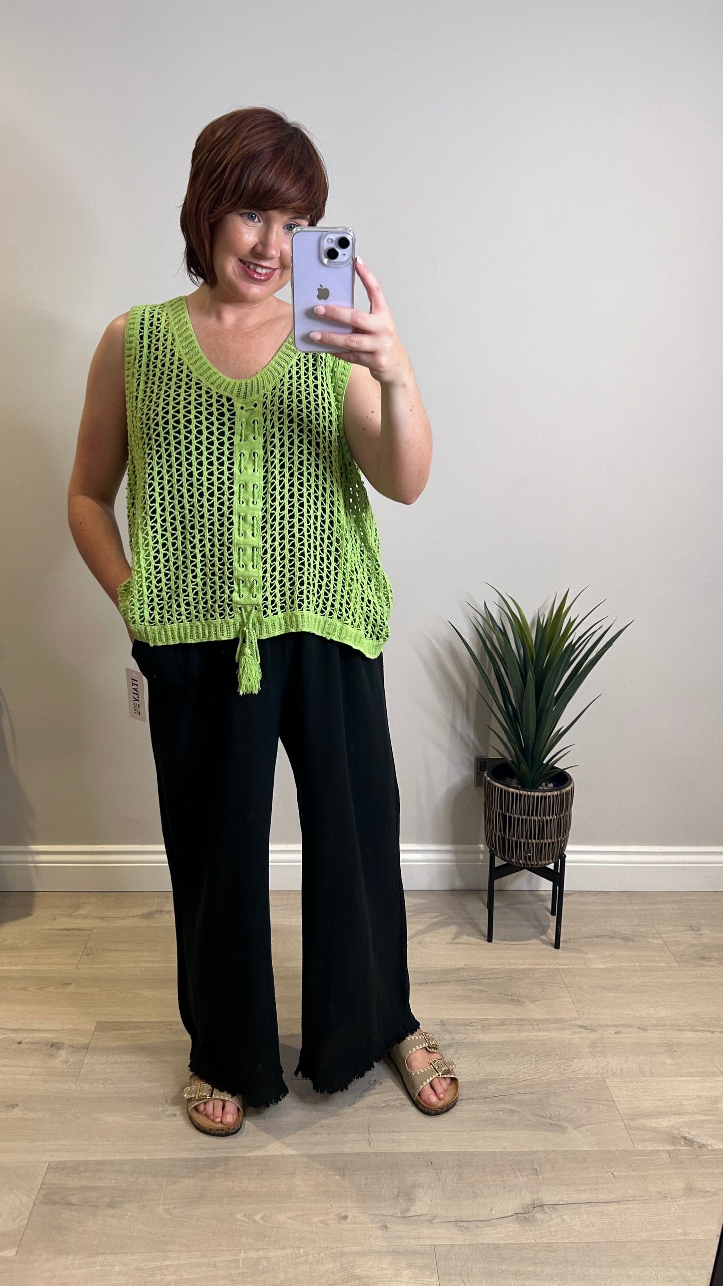 Crochet Top- Lime