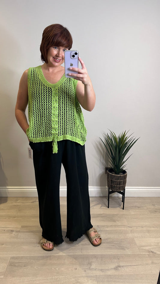 Crochet Top- Lime