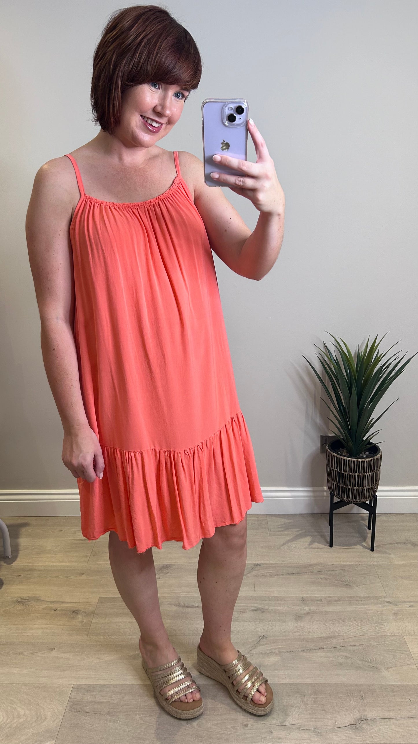 Basic Sundress- Coral