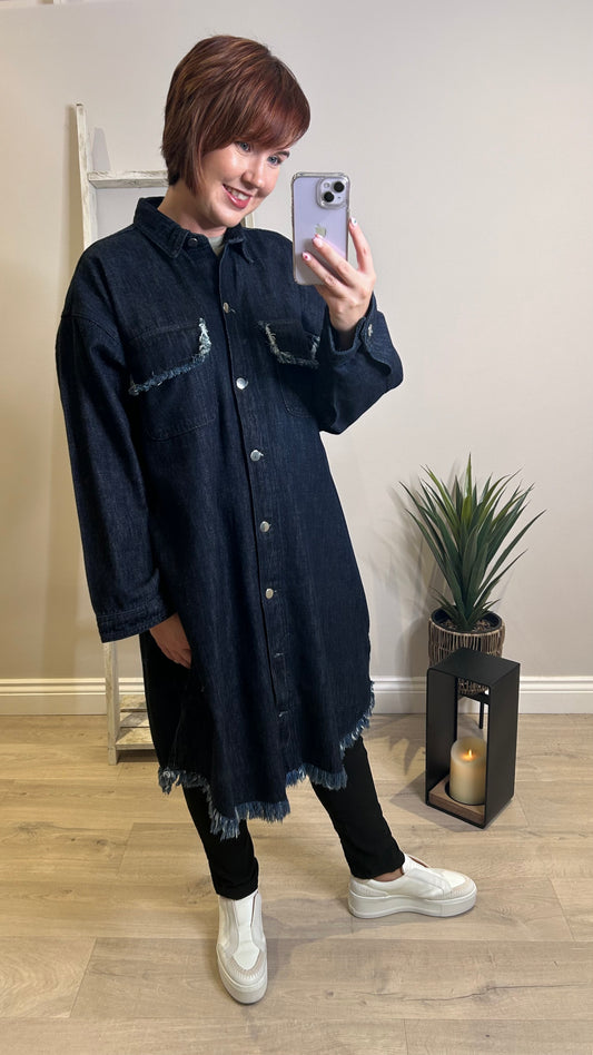 Oversized Classic Denim Shirt Jacket