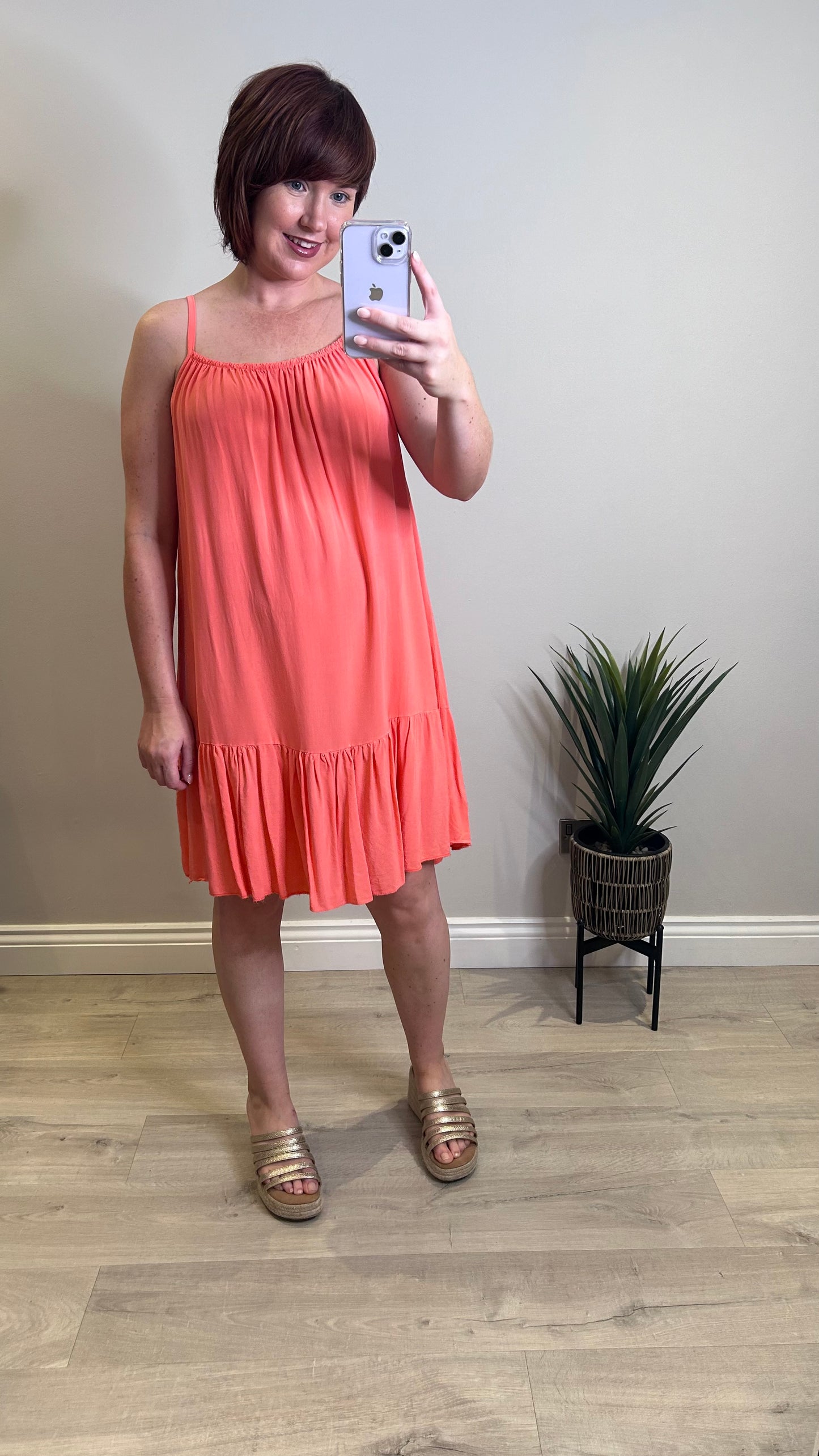 Basic Sundress- Coral