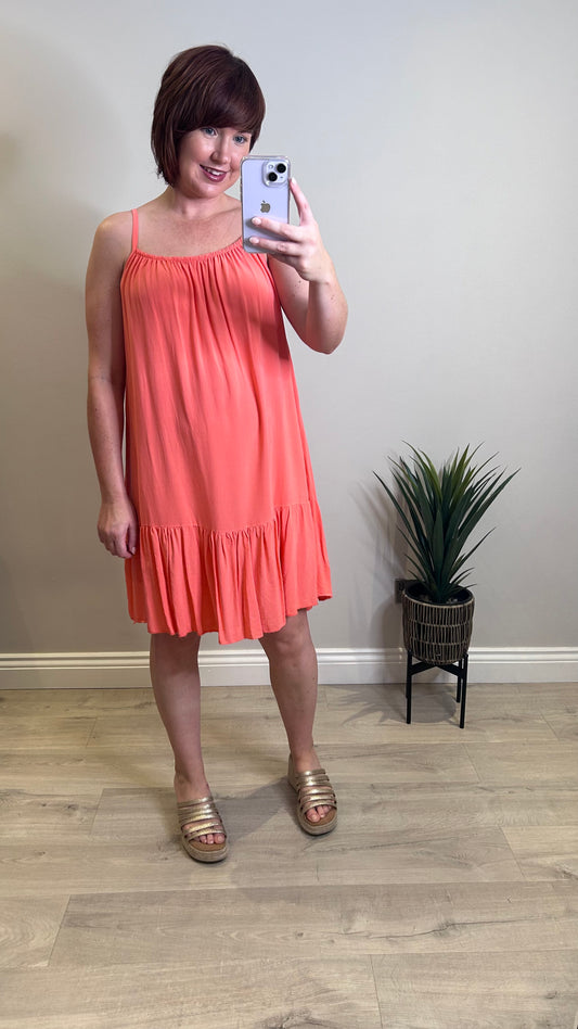 Basic Sundress- Coral