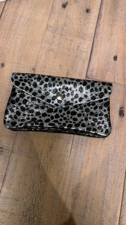 Leopard Print Metallic Purse