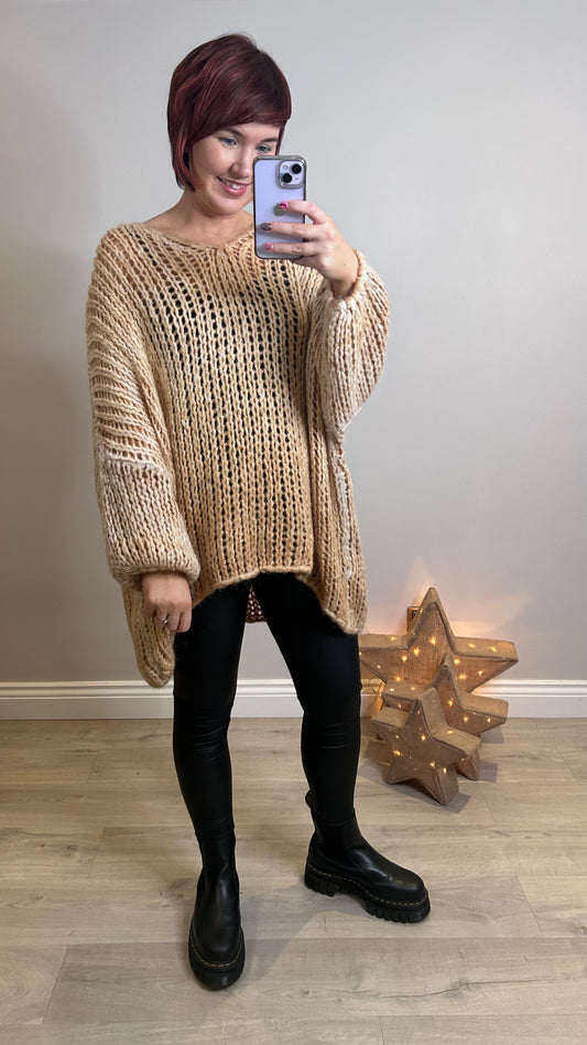 Two Tone chunky knit jumper