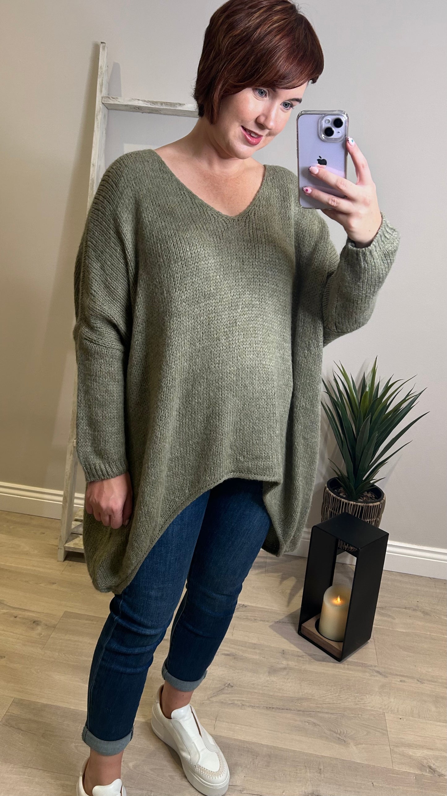 Relaxed Soft Knit- Khaki