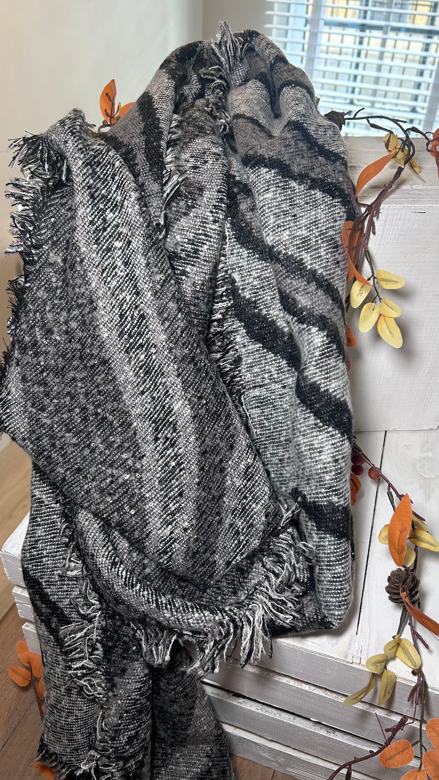 Saffron Scarf- Grey