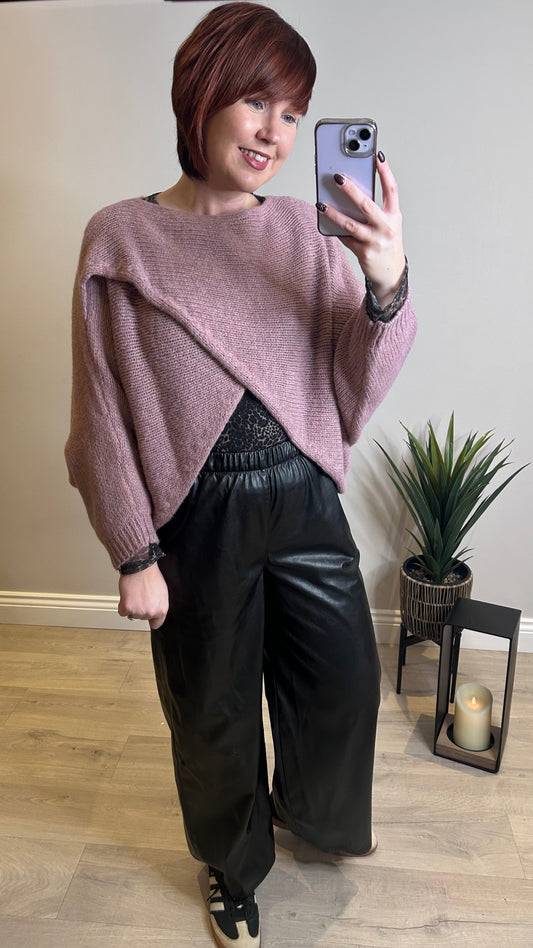 Crossover Knit- Mauve