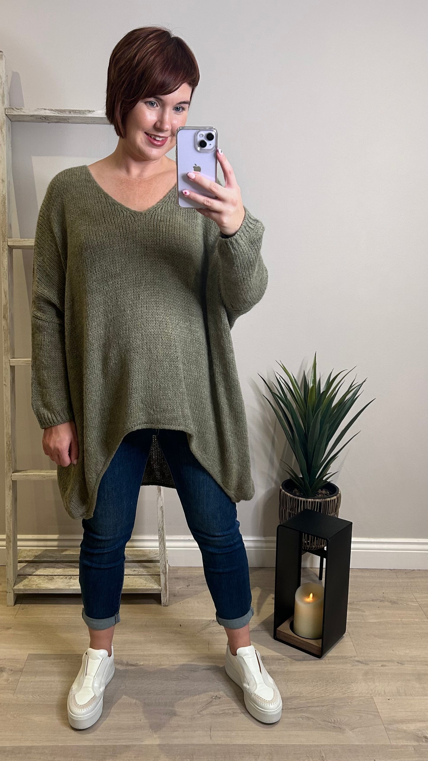 Relaxed Soft Knit- Khaki